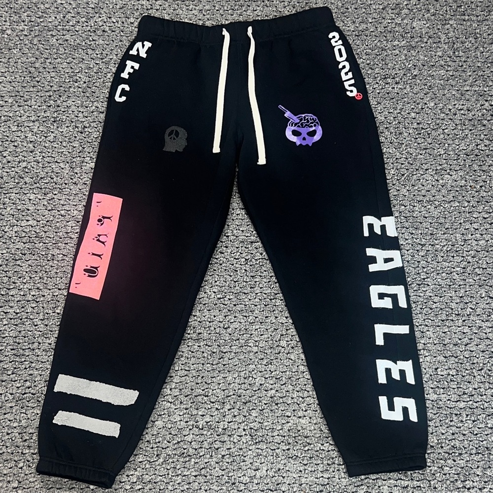 Forever 21 Black Graphic Joggers